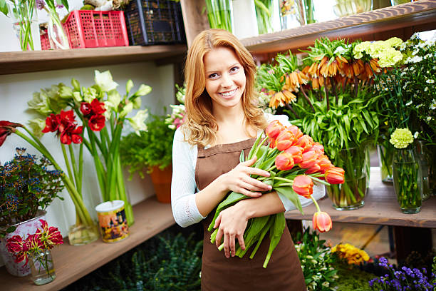 istock Vendor of flowers 499447471
