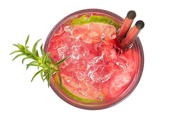 caipirinha - cocktail drinking straw ice glass imagens e fotografias de stock