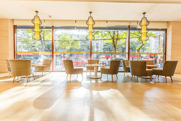 istock bright floor and interior decoration of restautant 499449408