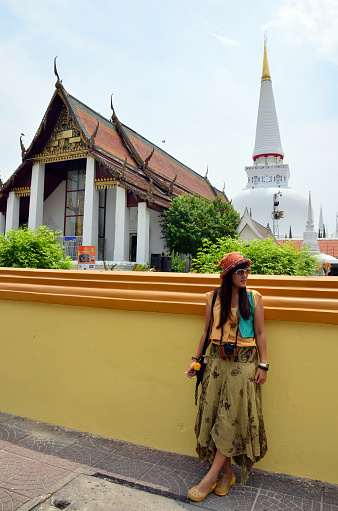 Wat Phra Mahathat Woramahawihan at Ratchadamnoen Road, Tambon Nai Mueang, Amphoe Mueang, Nakhon Si Thammarat Thailand.