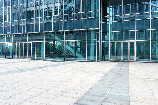 istock empty ground and exterior of modern buildings 499449668