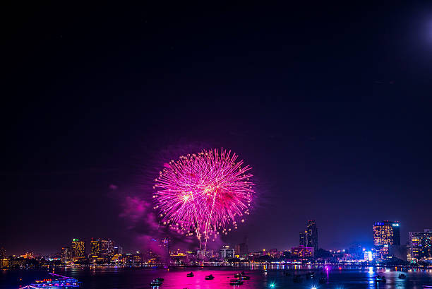 istock Fireworks celebration in the city 499450460