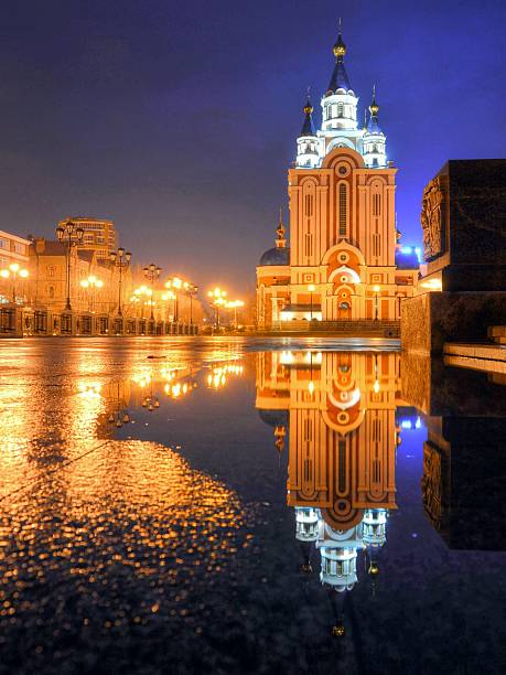 istock Specular reflection of Khabarovsk 499451150