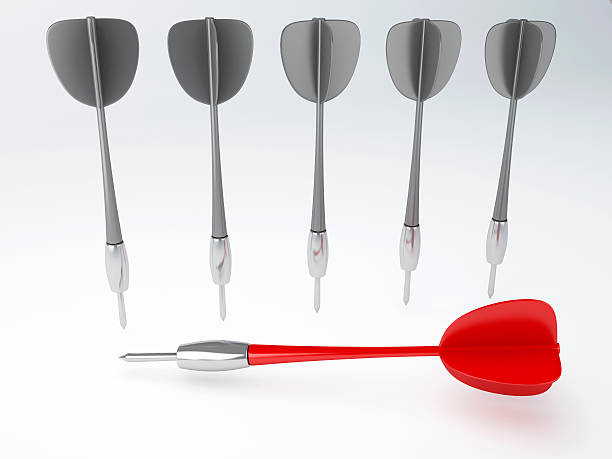 istock set of darts 3d. isolated white 499451341