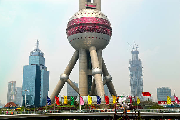 istock Shanghai China: Oriental Pearl Tower in Pudong 499451359