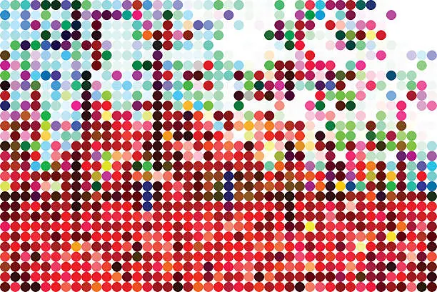 Vector illustration of abstract colorful polka dots pattern background