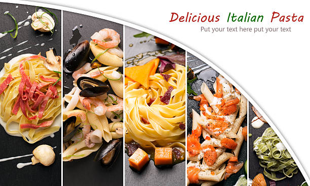 istock Different photos of Italian pasta 499453672