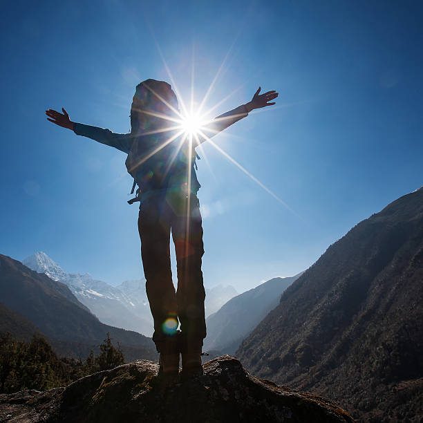 istock Hiker on the trek in Himalayas, Khumbu valley, Nepal 499454162
