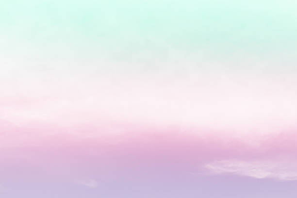 morbido cloud sfondo con gradiente colorato - pastello a olio foto e immagini stock