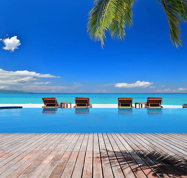 istock Tropical beach vacation and travel concept 499455804