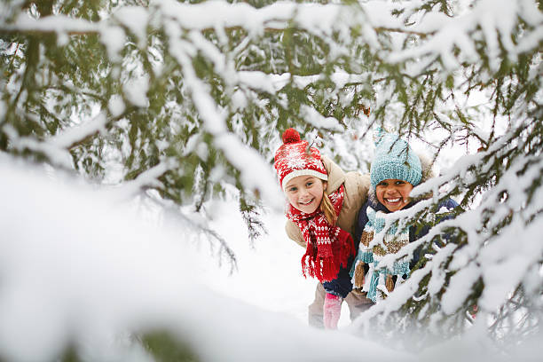 istock Girls in winter park 499457016