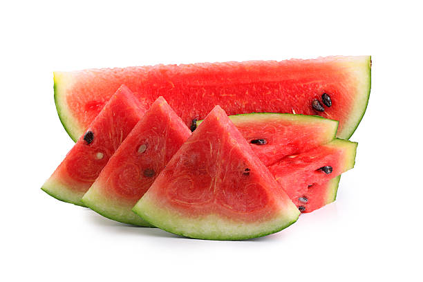 istock Ripe sweet watermelon isolated on white 499457138