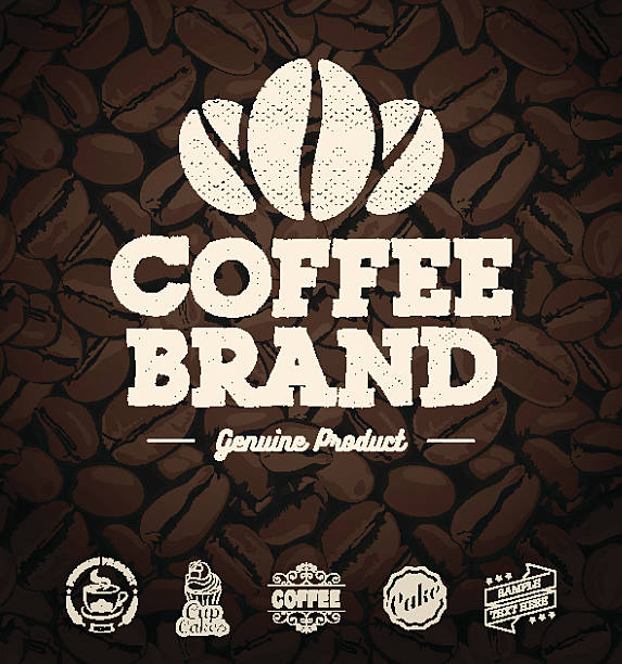 ilustraciones, imágenes clip art, dibujos animados e iconos de stock de mejores diseños de etiquetas de café - coffee beans
