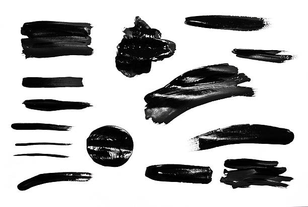 istock Paint brush strokes texture black watercolor 499460124