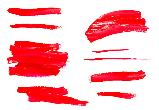istock Paint brush strokes texture red watercolor 499460230