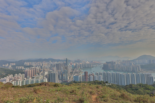 View of Downtown Kowloon Hongkong from Tsuen Wan