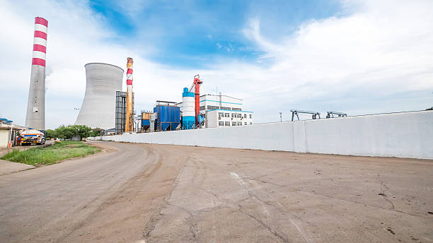 istock skyline and empty ground in power plant 499461308