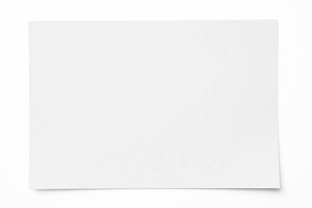 istock Isolated shot of blank paper on white background with shadow 499461552