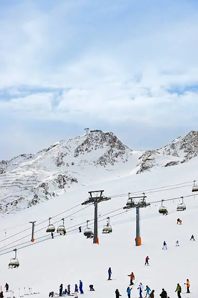 Mountains ski resort Solden Austria - nature and sport background