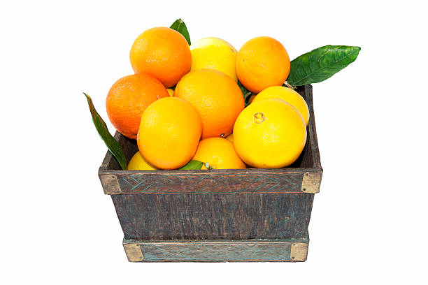 istock Orange in wooden box 499462292