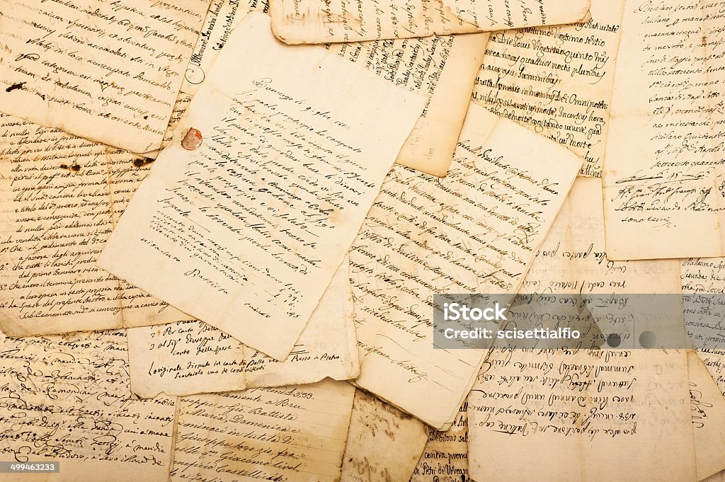 Vintage lettere - Foto stock royalty-free di Vecchio