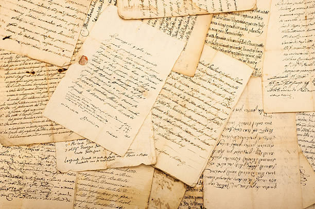 Vintage letters Vintage letters of the 1700/1800 century writing a letter stock pictures, royalty-free photos & images