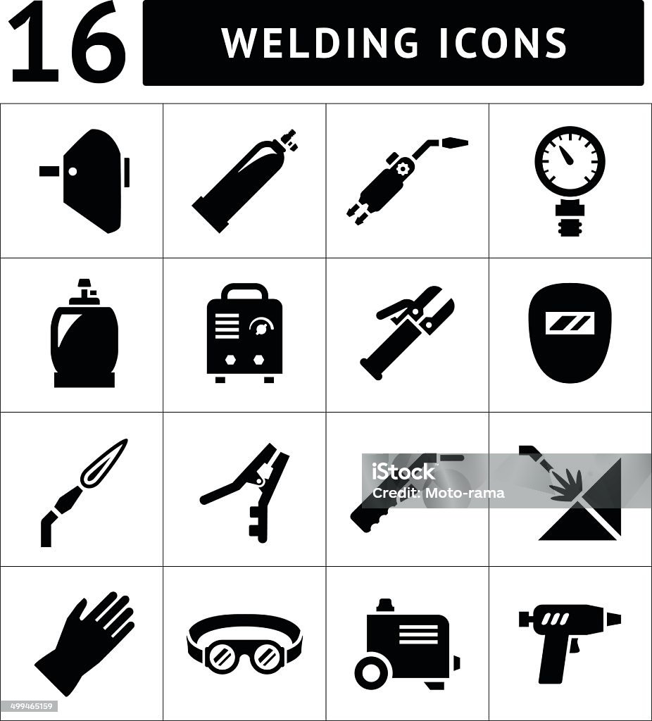Set icons of welding Set icons of welding isolated on white. This illustration - EPS10 vector file. Welder stock vector
