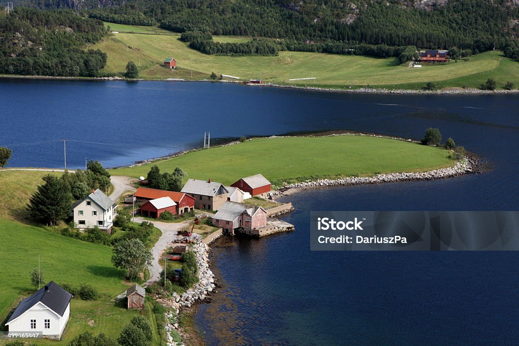 Norway. Mjønes Aerial view. Mjønes Aerial View Stock Photo