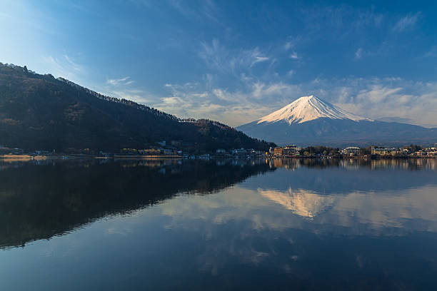 istock Mountain Fuji view from the lake in Japan. 499466175