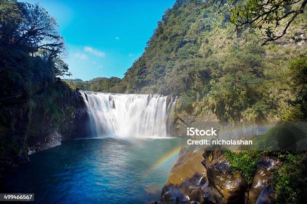 Waterfall In Shifen Taiwan Stock Photo - Download Image Now - Animals In The Wild, Autumn, Awe
