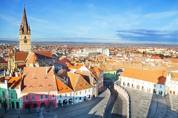 istock Large square in Sibiu, Romania 499466639