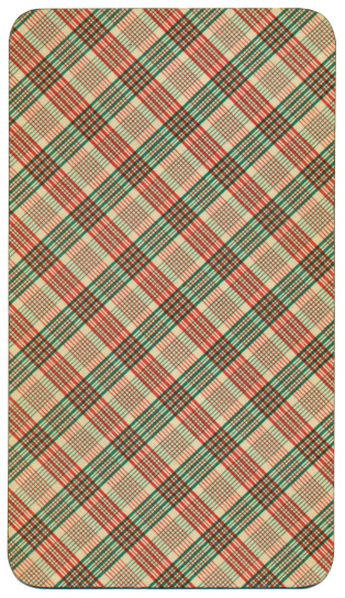 This is the back / reverse of a large Tarot card (called Taroch or Tarok in German), with crossed green and red lines giving a tartan effect. Cards in this pack measure 74 x 129mm. The history of Tarot goes back to 15th century Italy, when the cards used Italian card symbols. There were 78 cards, including 21 'trump' cards and a 'fool' or 'skeench' dressed as a harlequin, which in modern packs would be called a joker. The large numbers of cards and the complicated rules led to a decline in the popularity of Tarot card games. The Austrian Taroch cards use French symbols (clubs, diamonds, hearts and spades), and a simplified pack numbering 54, which still includes the 21 trumps plus the fool. These are the 22 'Taroch' cards. This pack was made by Piatnik (Vienna) in 1900.