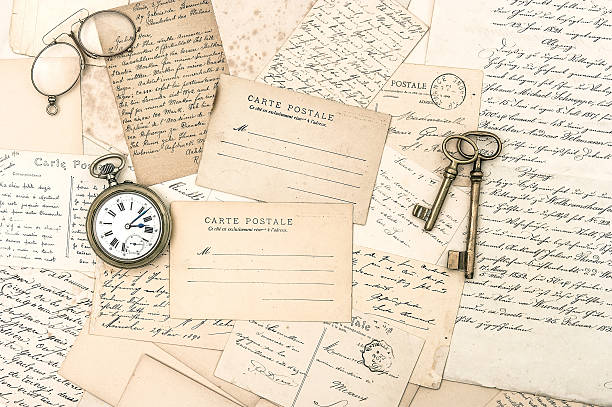 istock old letters and postcards, antique accessories. ephemera 499466805