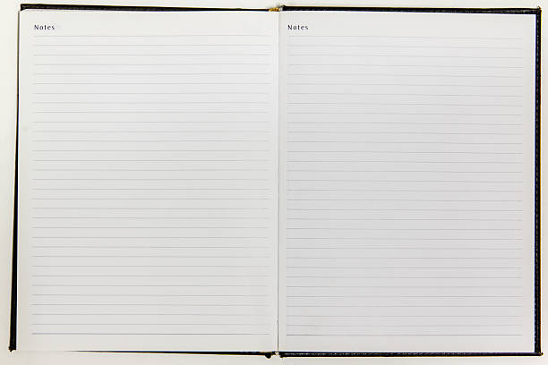 Blank white notebook paper stock photo