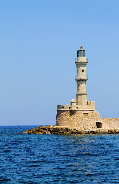 istock Greece, Chania town (Crete), lighthouse 499468047