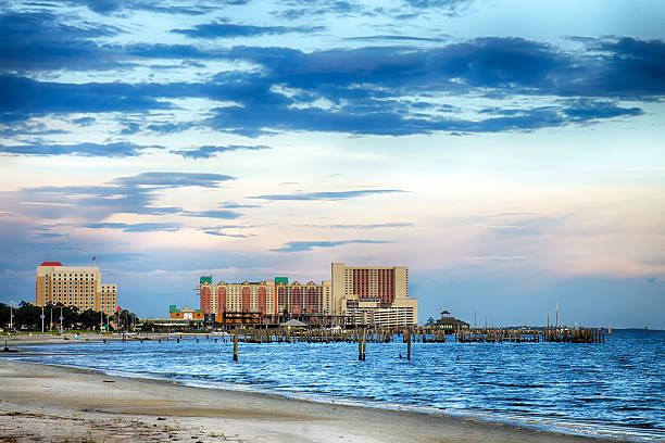 Biloxi, Mississippi, casinos and buildings stock photo