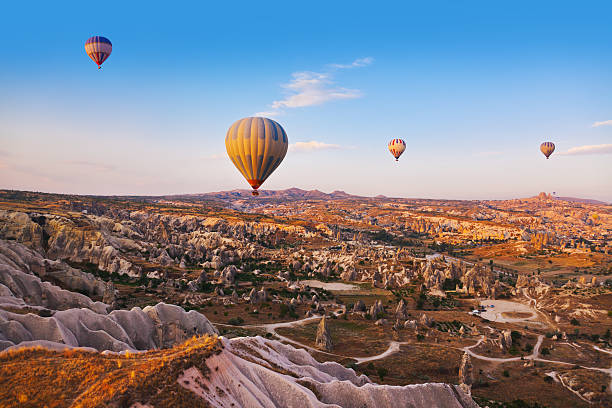 istock Hot air balloon flying over Cappadocia Turkey 499477968