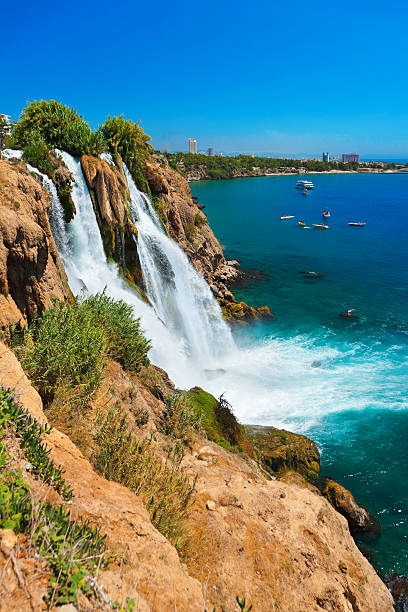 duden водопад в анталии, турция - waterfall antalya turkey forest стоковые фото и изображения