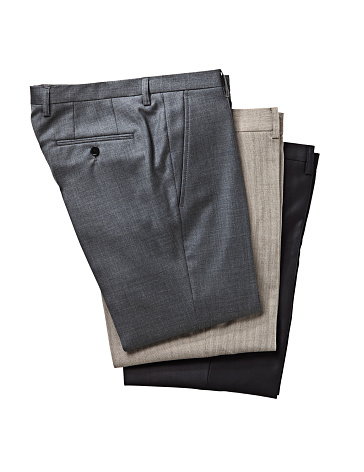 folded pants isolated on white background