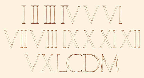 ilustrações, clipart, desenhos animados e ícones de roman números de série. número romano clássico moderno - algarismo romano