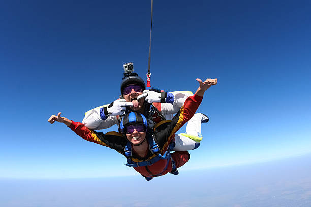 istock Skydiving photo. Tandem. 499480698