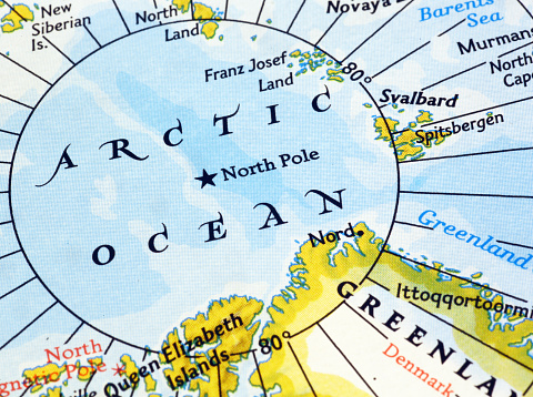 Rough map of Arctic Ocean