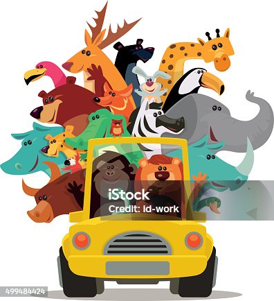 istock lion and friends driving 499484424