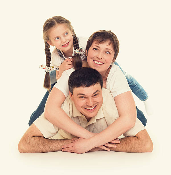 istock happy family on white 499486386
