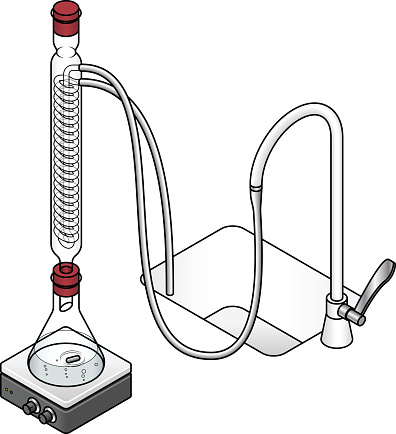 Labware Reflux Lab Setup Reflux Stock Illustration - Download Image Now - 2015, Bead ...