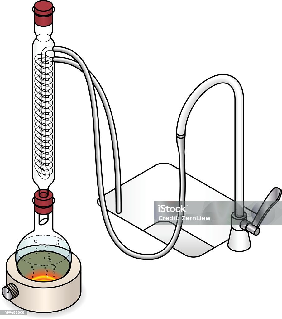 Labware Reflux Lab Setup Reflux Stock Illustration - Download Image Now - 2015, Bead ...
