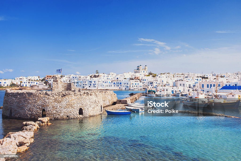 Paros island, Cyclades, Greece Greek village of Naousa, Paros island, Greece Paros Stock Photo