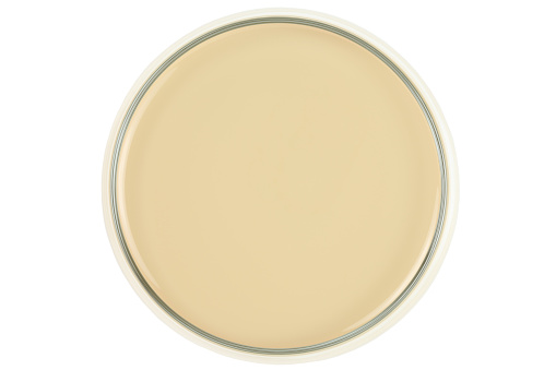 a glass of bailey's Irish cream Liqueur isolated on white with clipping path looking down from above into the top of the glass. 