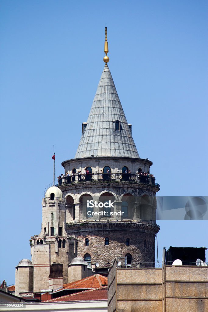 Galata tower The famous Galata Tower (Galata Kulesi) in Istanbul. Architecture Stock Photo