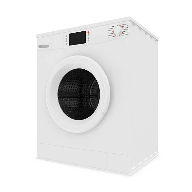 Washing Machine isolated on white background Washing Machine isolated on white background tumble dryer stock pictures, royalty-free photos & images
